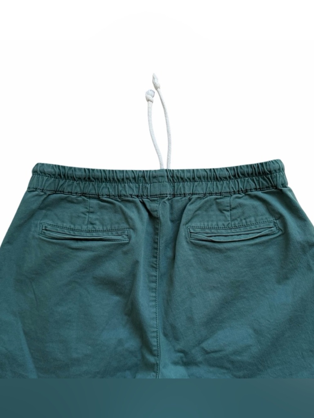 Pact Women's Ankle Pants in Teal with Yellow Cuff Detail - Picture 4 of 8